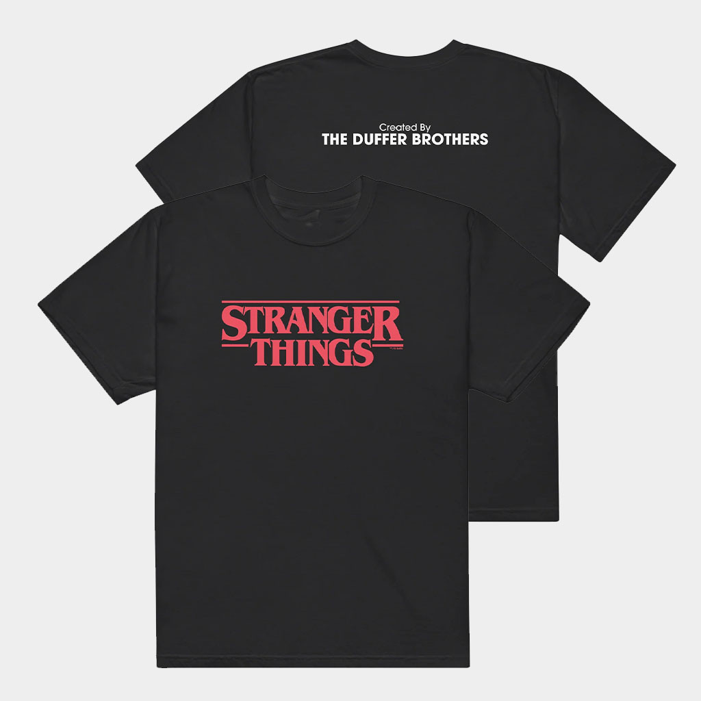 Netflix Merch Stranger Things Created By The Duffer Brothers T-Shirt Gifts For Son