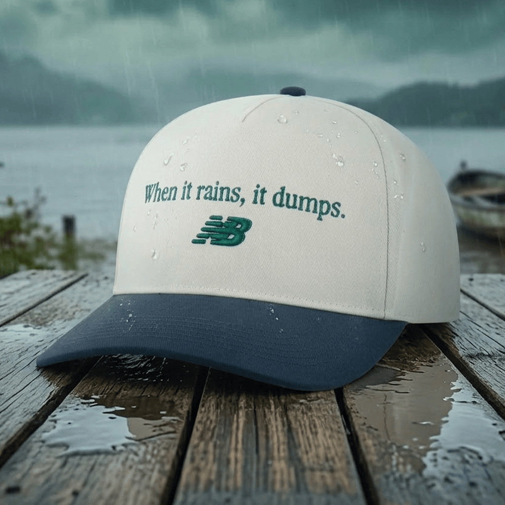 New Balance When It Rains It Dumps Hat Embroidered Gift Ideas For Husband