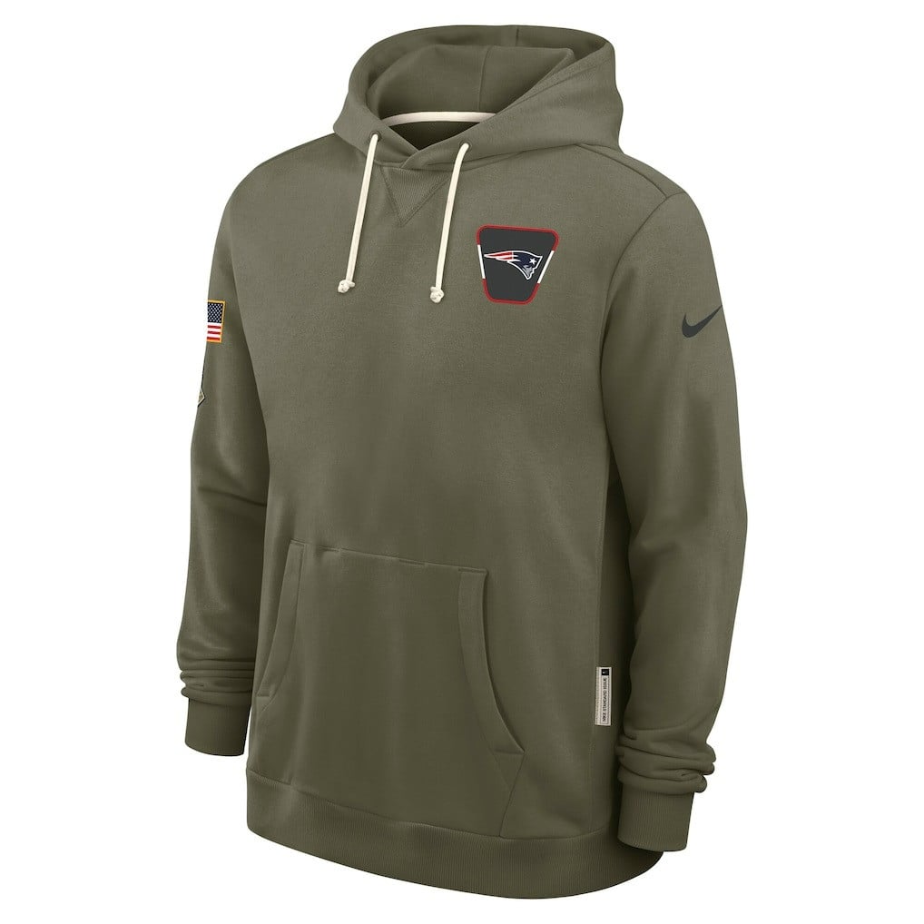 New England Patriots 2025 Salute to Service Sideline Standard Issue Dri-FIT Hoodie - Olive