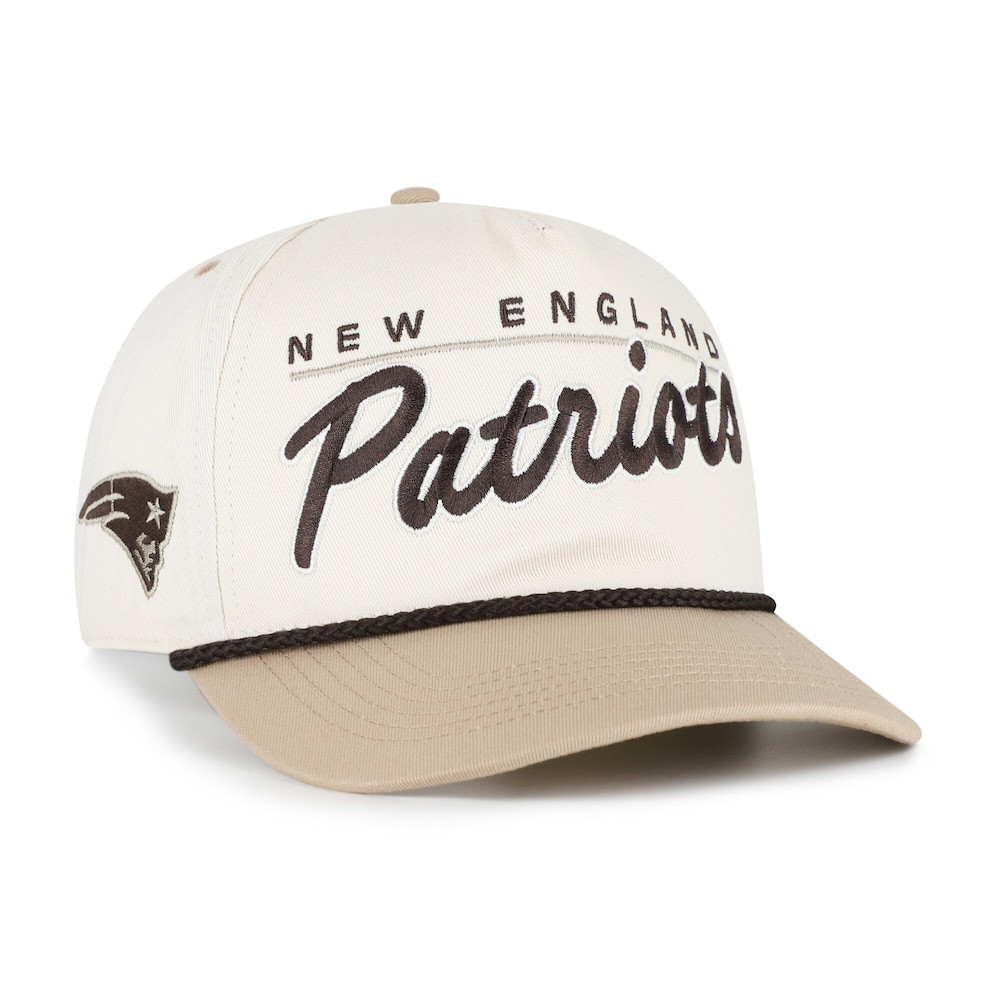 New England Patriots Merch - Men's '47 Natural Tan Neutral Terrain Hitch Rope Adjustable Hat - Cool Gifts For Football Fans