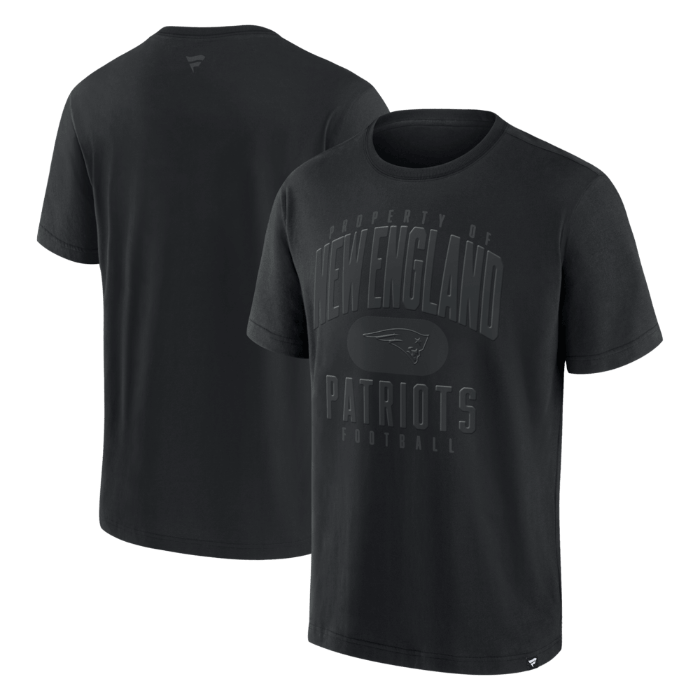 New England Patriots Merch - Men's Fanatics Out Heavyweight T-Shirt, Black - Football Christmas Gift Ideas