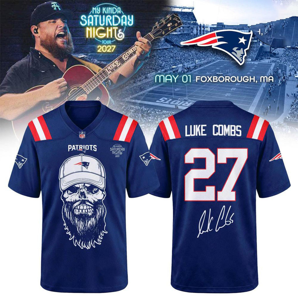 New England Patriots X Luke Combs Merch My Kinda Saturday Night Tour 2027 Jersey Gift For Fans