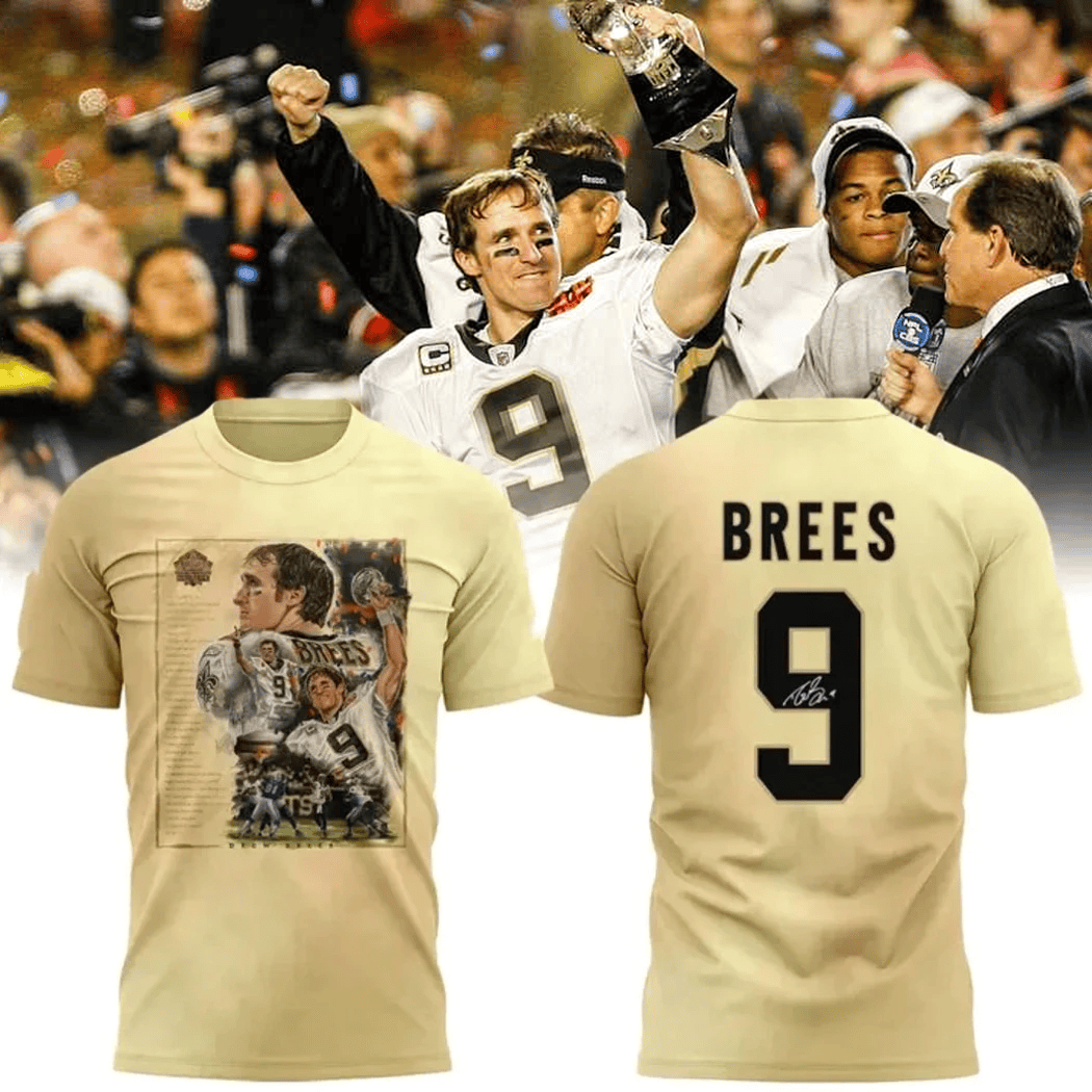 New Orleans Saints Drew Brees Edition For Fan Logo 2026 T-Shirt Saints Merch Fan Gift Ideas