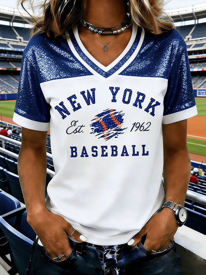 New York Baseball Est 1962 V-Neck Shirt NY Yankees Merch Game Day Gifts For Baseball Fans