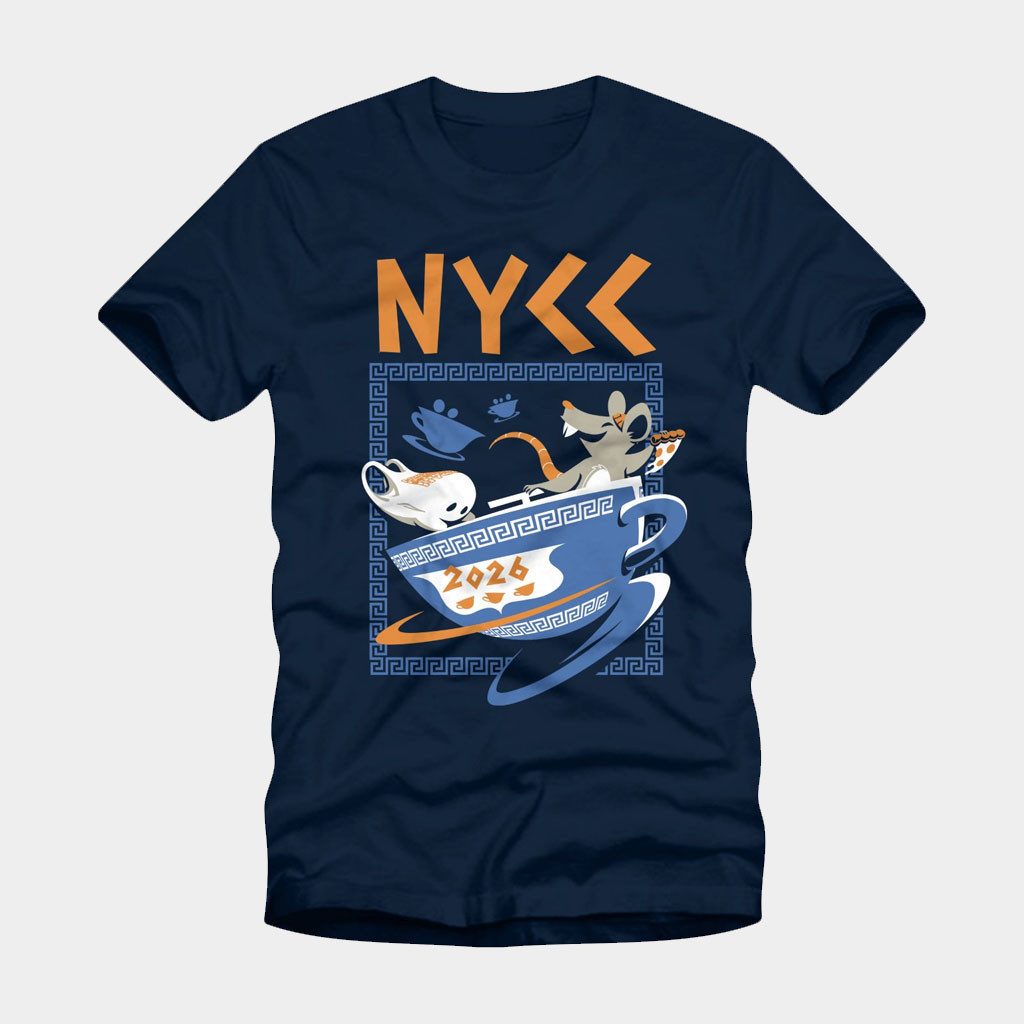 New York Comic Con Merch 2026 Greek Coffee Cup Ride T-Shirt NYCC Shirt Gift For Besties