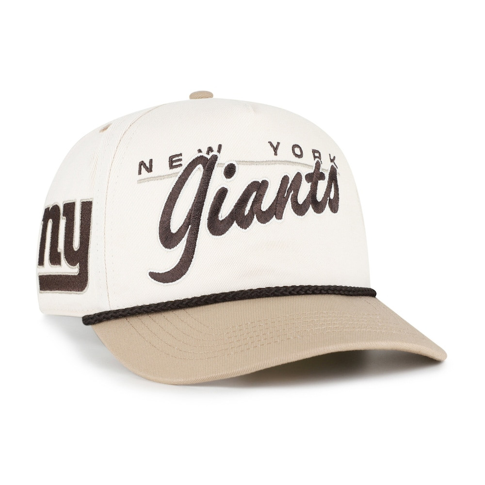 New York Giants Merch - Men's '47 Natural Tan Neutral Terrain Hitch Rope Adjustable Hat - Football Fan Present Ideas