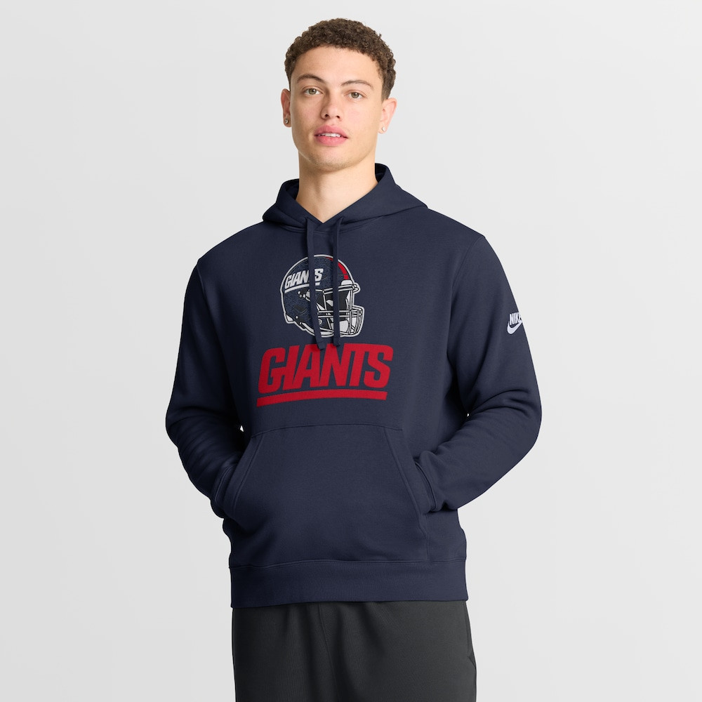 New York Giants Merch - Men's Best Season Rewind Club Pullover Hoodie, Navy - Best Football Gifts For Adults