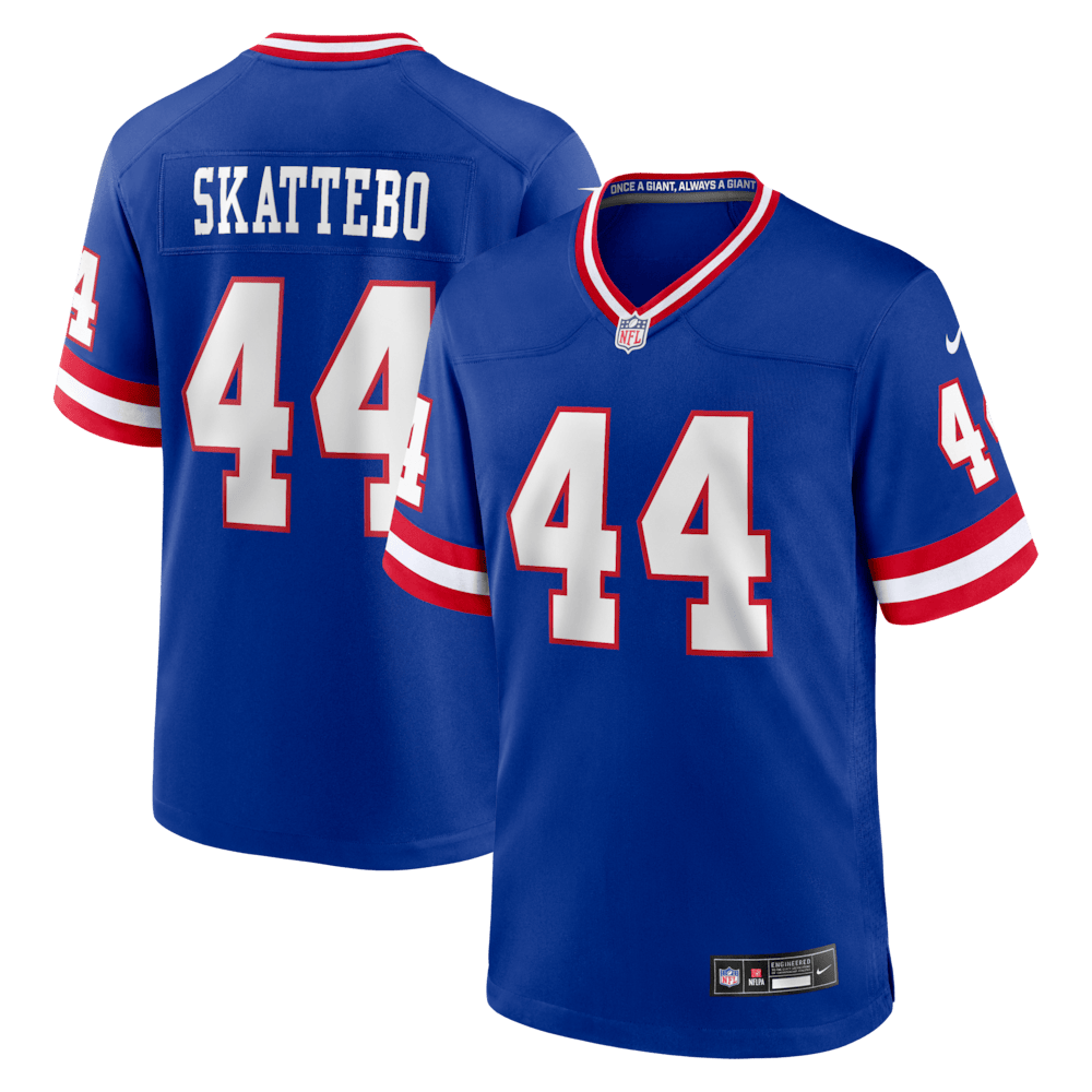 New York Giants Merch - Men's Cam Skattebo Royal Alternate 2 Legacy Game Jersey - Best Football Christmas Gifts
