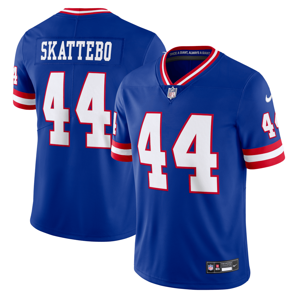 New York Giants Merch - Men's Cam Skattebo Royal Legacy Vapor Untouchable Stitched Limited Jersey - American Football Gift Ideas