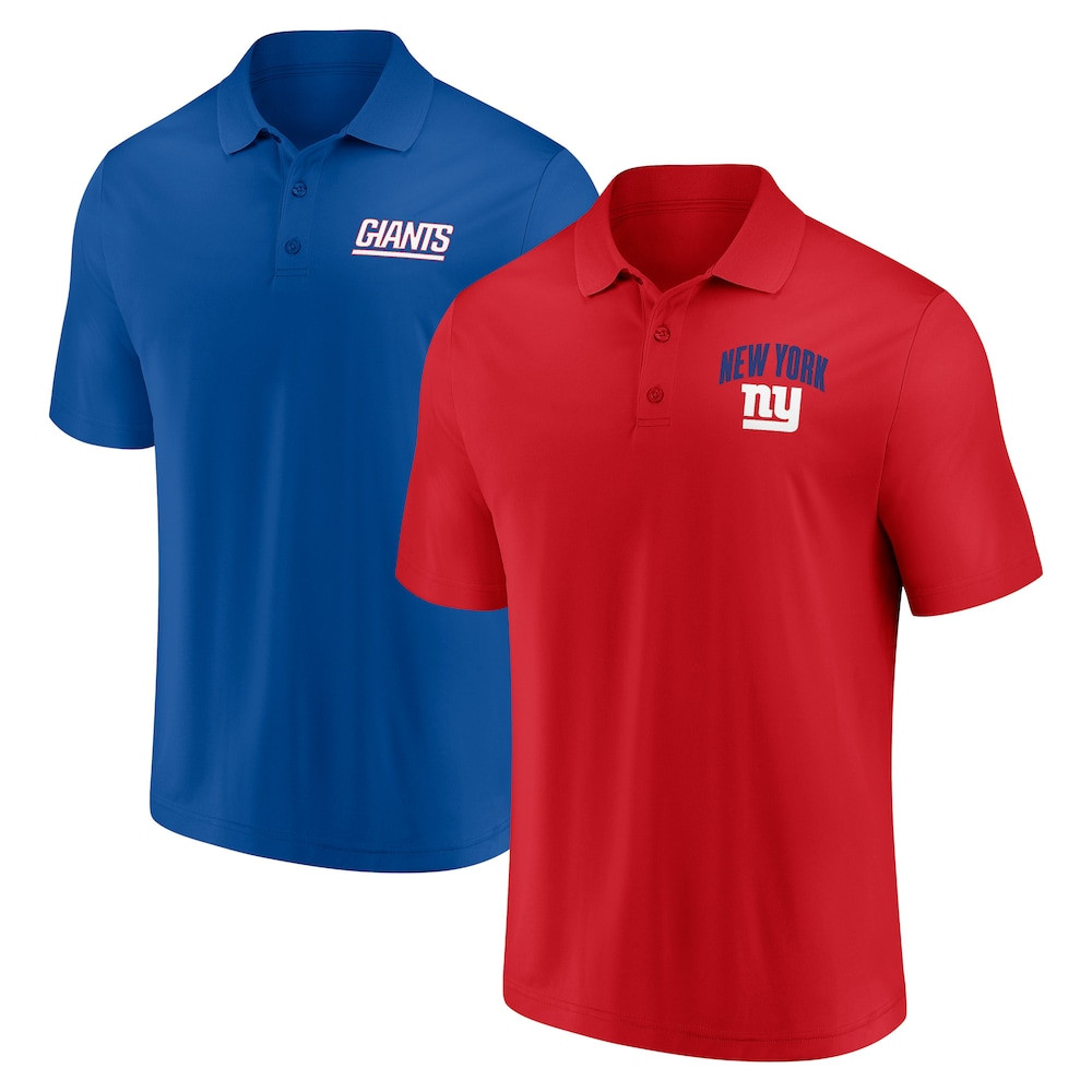New York Giants Merch - Men's Fanatics Lockup Two-Pack Polo Set - Gift For Football Fans
