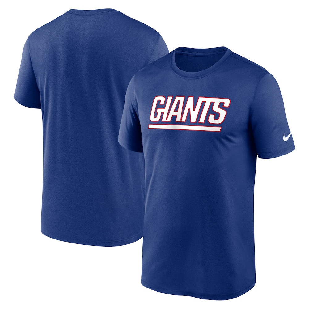 New York Giants Merch - Men's Royal Primetime Legend Wordmark T-Shirt - Gift Ideas For Football Lovers