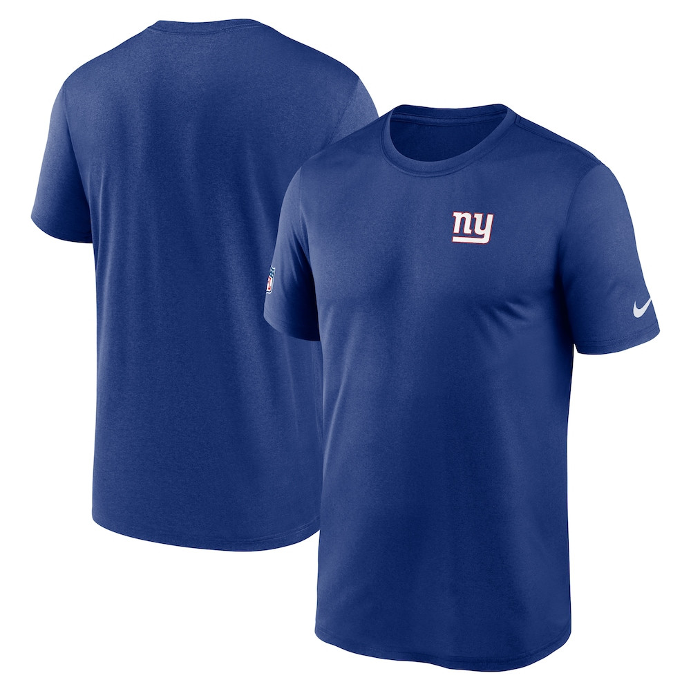 New York Giants Merch - Men's Royal Sideline Legend Small Logo Dri-FIT T-Shirt - Best Birthday Gift For Football Lovers