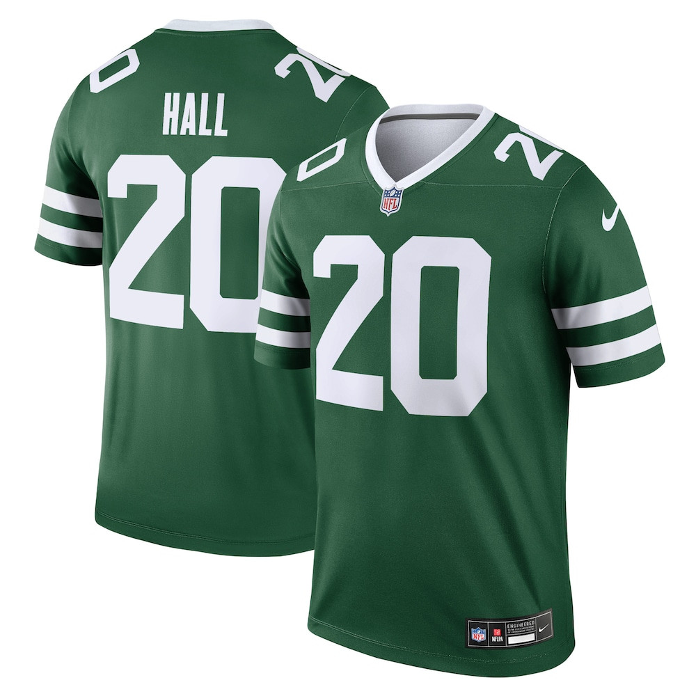 New York Jets Merch - Men's Breece Hall Legend Player Performance Top, Green - Birthday Gift For Football Lover