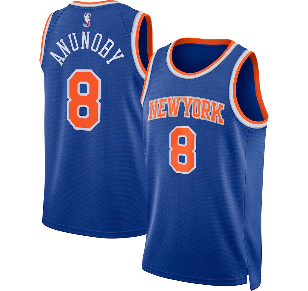 New York Knicks #8 OG Anunoby Swingman Jersey NY Knicks Merch Best Gifts For Basketball Fans