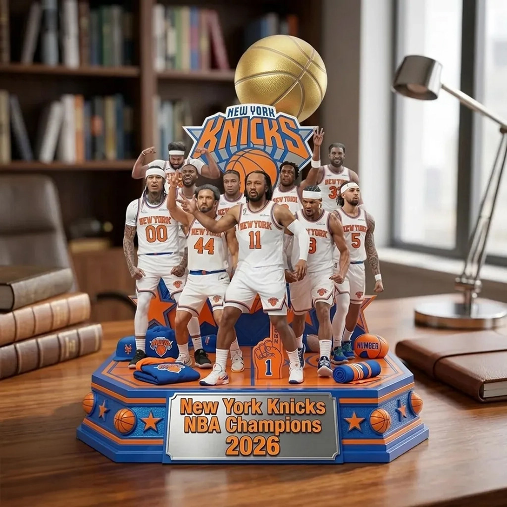 New York Knicks 2026 Champions Acrylic Plaque NY Knicks Merch Present For Baseball Lover
