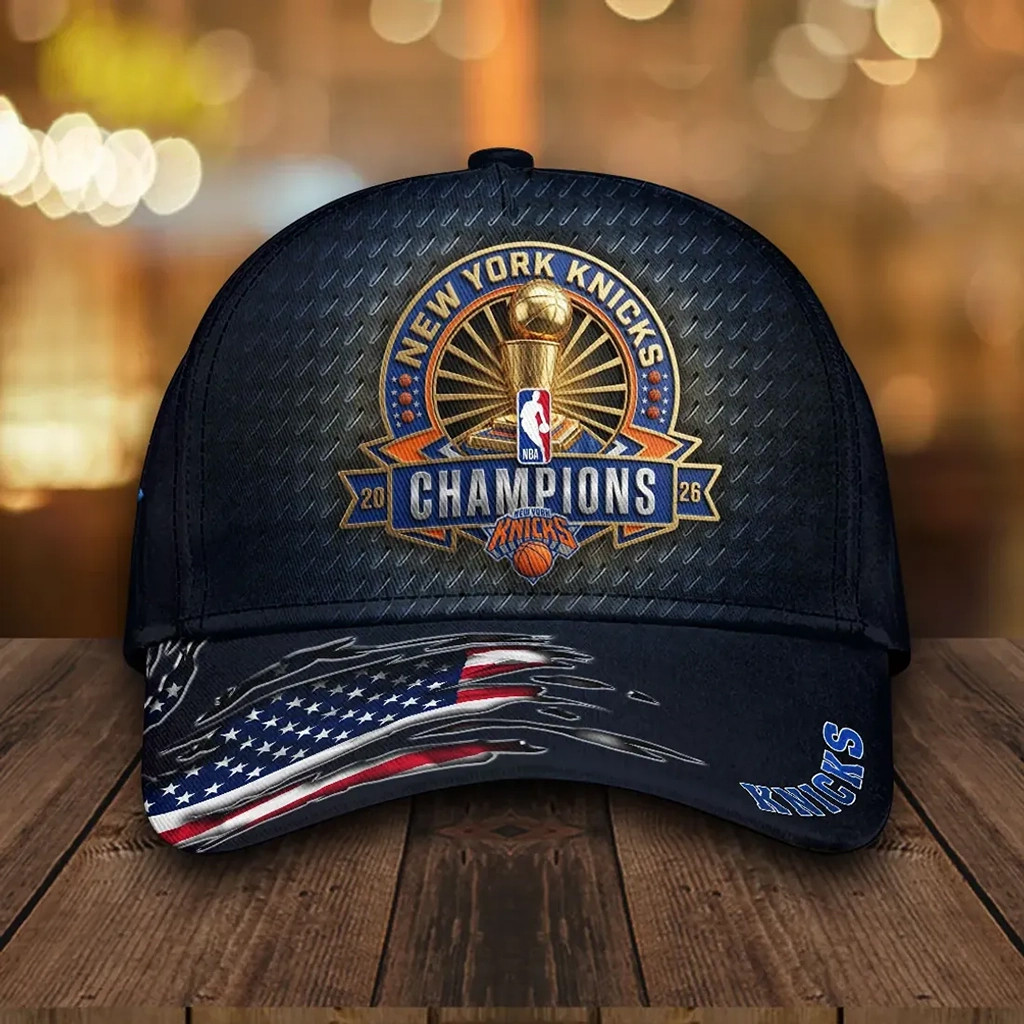 New York Knicks 2026 Champions American Flag Hat NY Knicks Finals Championship Merch Fan Gifts