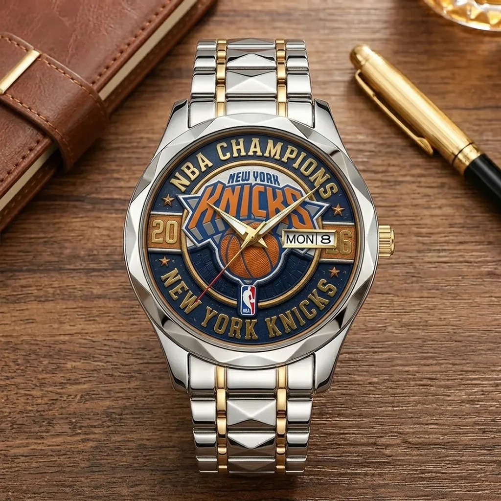 New York Knicks 2026 Championship Alloy Quartz Watch NY Knicks Merch Present For Basketball Fan