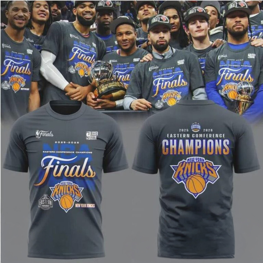 New York Knicks 2026 Eastern Conference Champions Finals Locker Room T-Shirt NY Knicks Merch