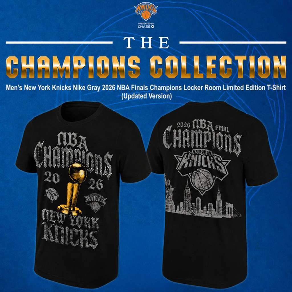 New York Knicks 2026 Finals Champions Locker Room T-Shirt Knicks Championship Merch Black