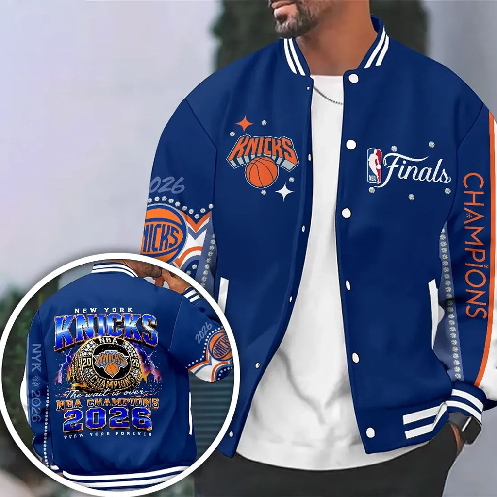 New York Knicks 2026 Finals Champions Varsity Jacket Knicks Championship Merch Gift For Father