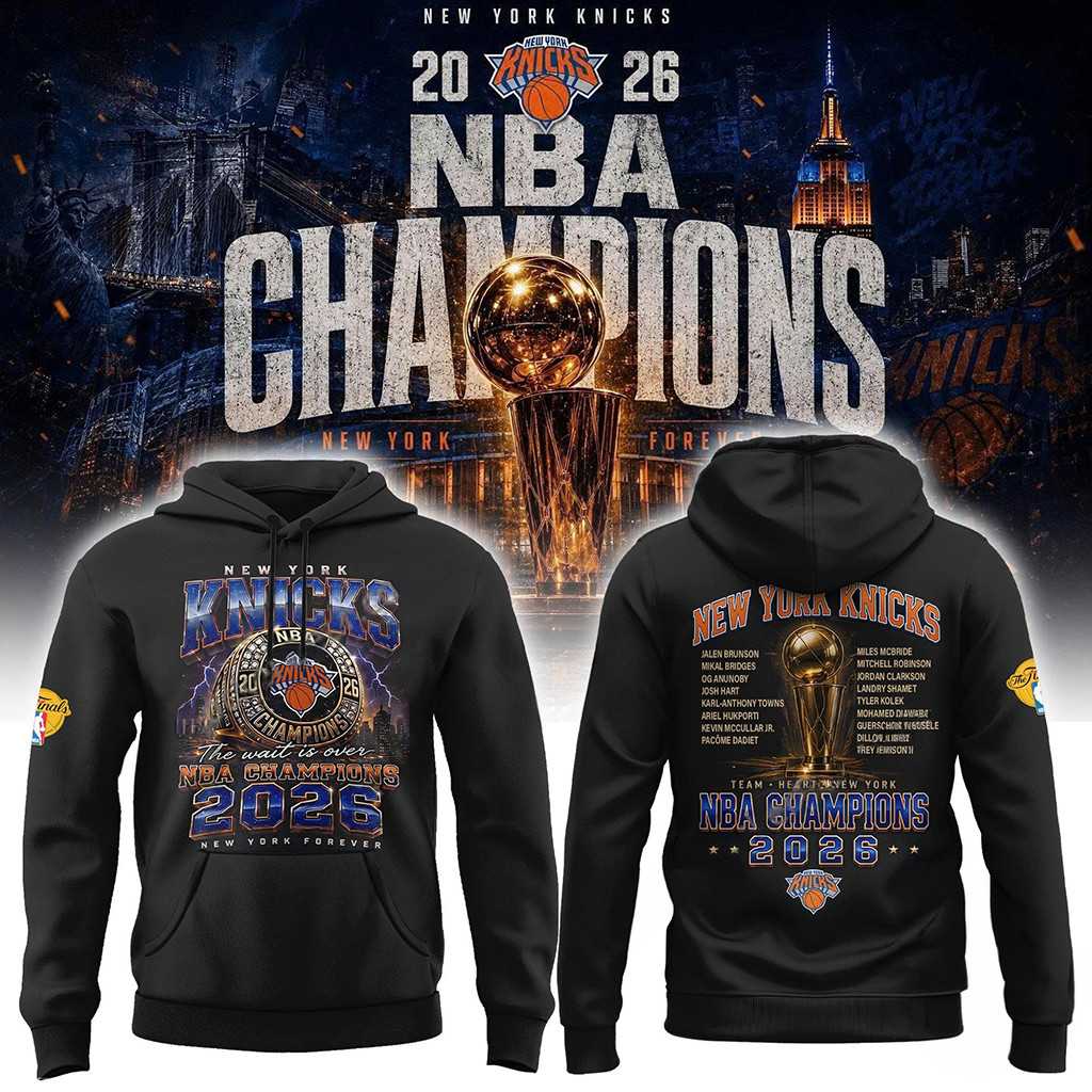 New York Knicks Champions 2026 Team Roster Hoodie NY Knicks Finals Champions Merch Fan Gifts