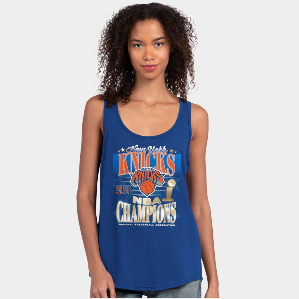 New York Knicks Champions Merch 2026 NY Knicks Championship Tank Top Blue Basketball Enthusiast Gifts