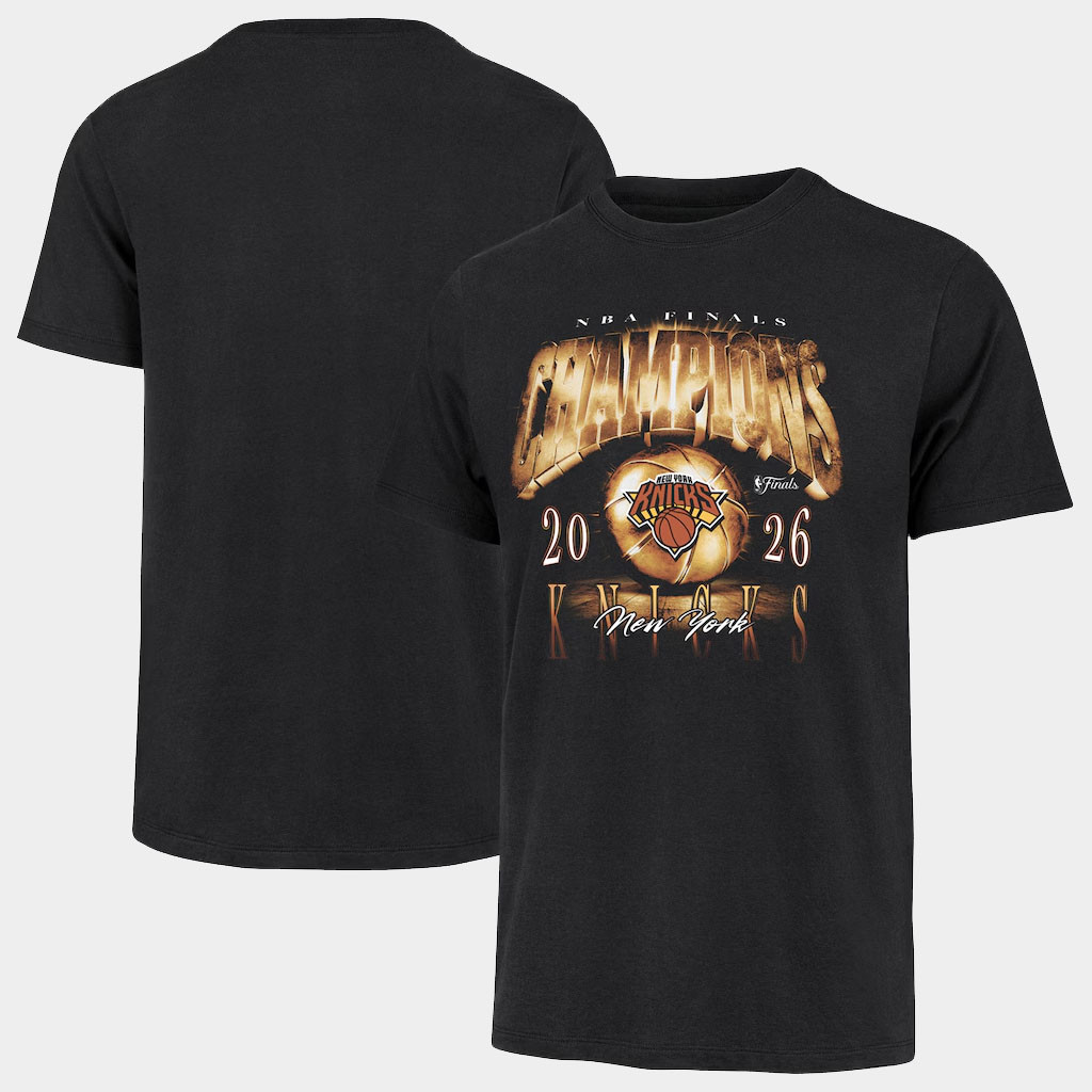 New York Knicks Championship Shirt NY Knicks '47 Black 2026 Finals Champions Franklin T-Shirt Mens