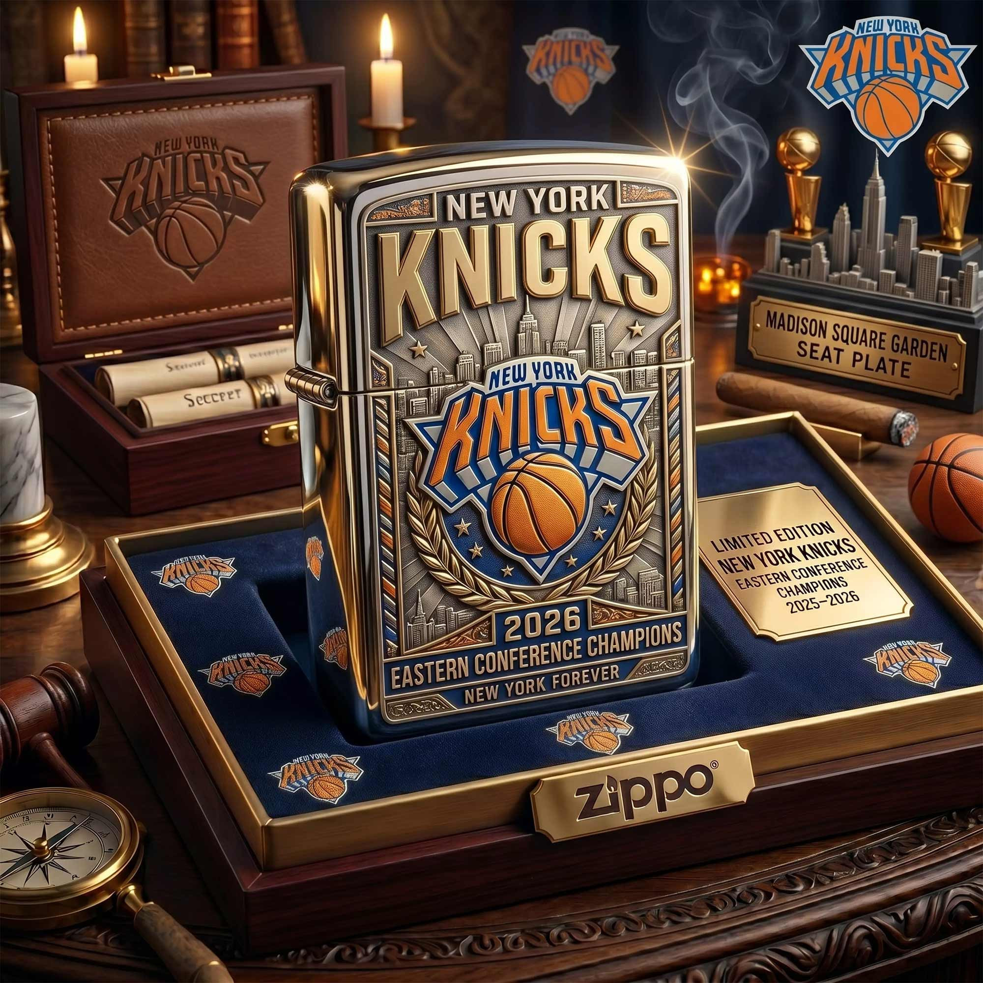 New York Knicks Final Merch 2026 Eastern Conference Champs New York Knicks Lighter Case Gifts
