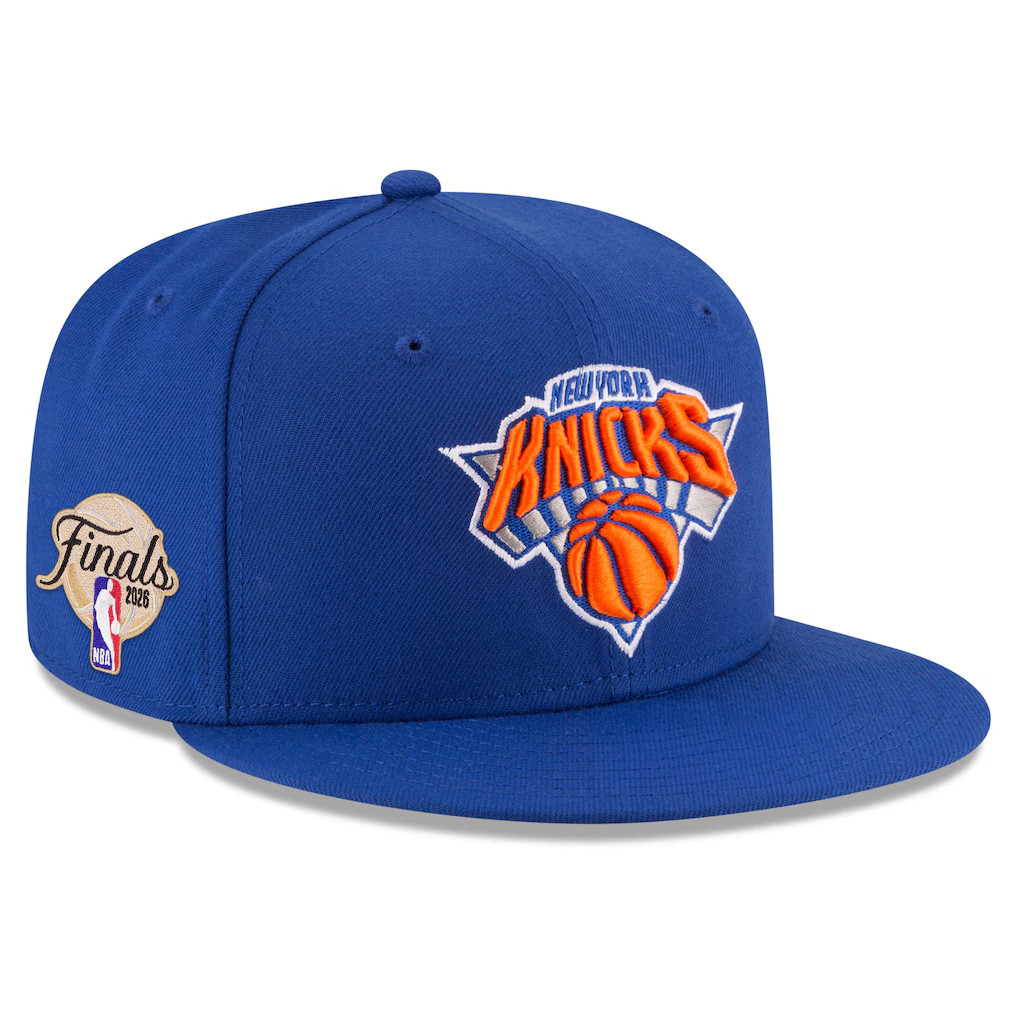 New York Knicks Final Merch Knicks 2026 Finals Patch Snapback Hat Embroidered Gifts For Fans - Image 2