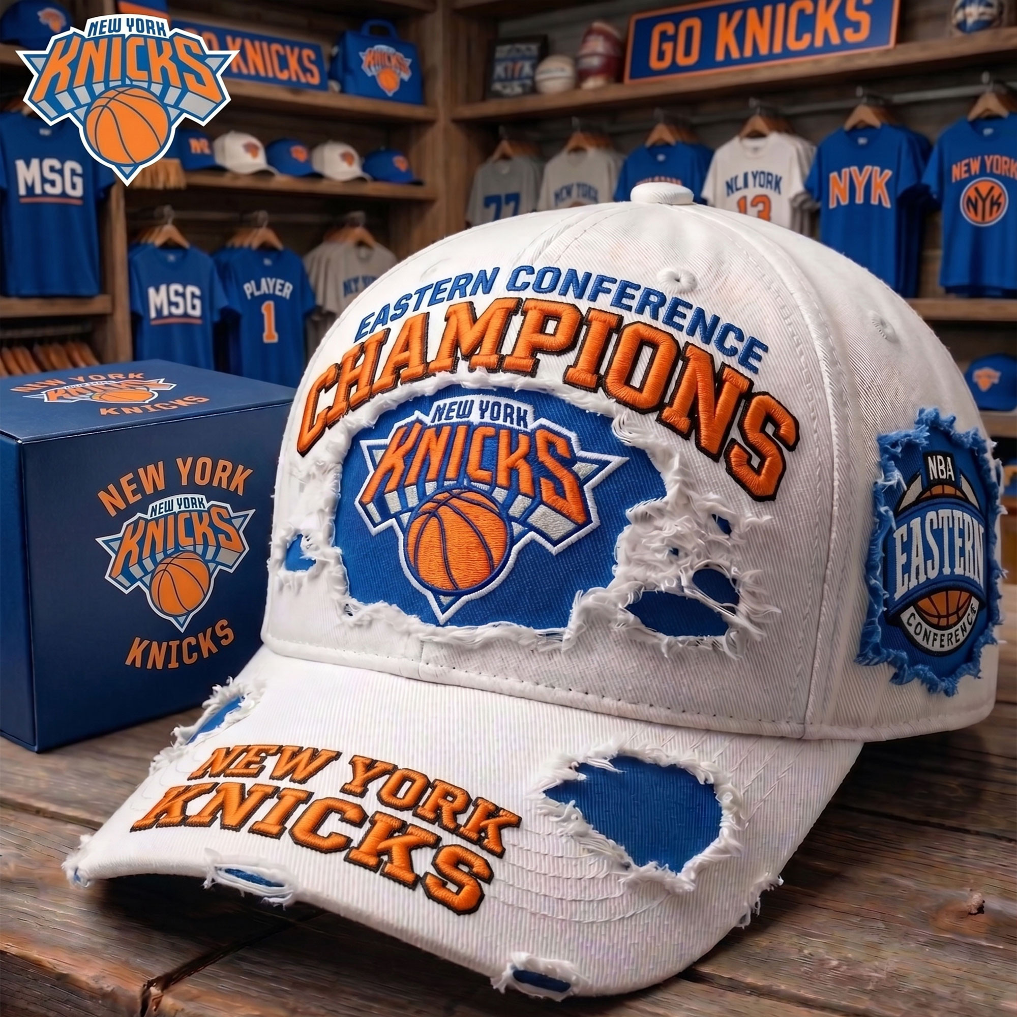 New York Knicks Final Merch NY Knicks 2026 Eastern Conference Finals New York Basketball Hat