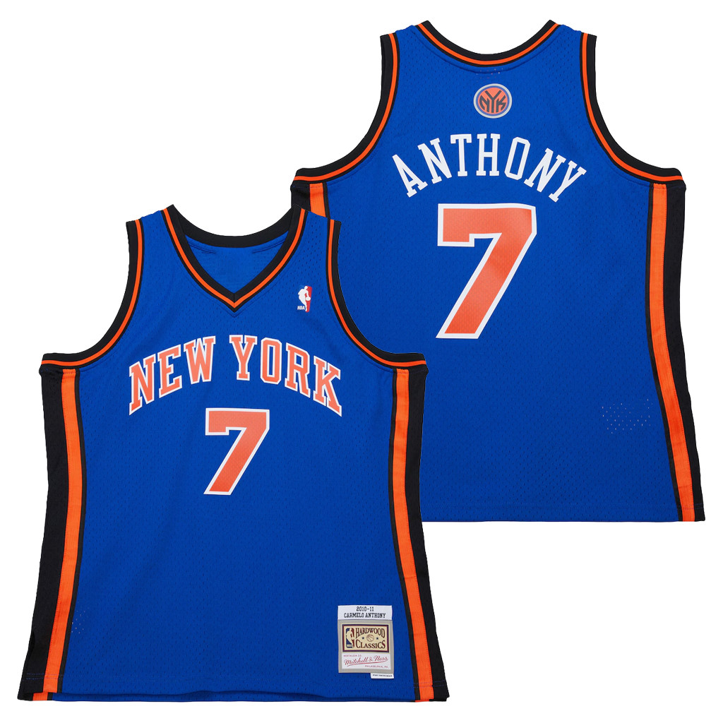 New York Knicks Merch #7 Carmelo Anthony NY Knicks Swingman Jersey Gifts For Basketball Lovers