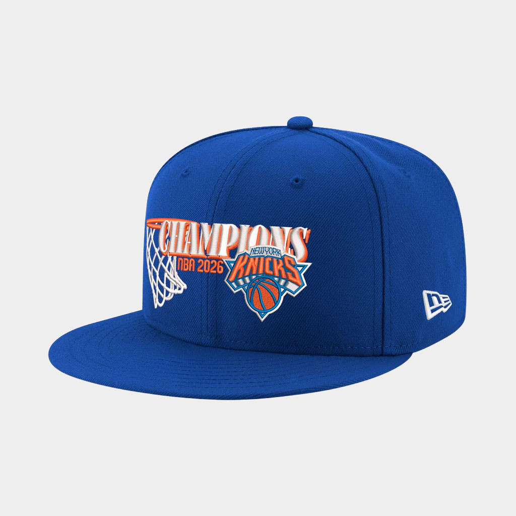 New York Knicks Merch 2026 Champions Wordmark Snapback Embroidered Hat Knicks Champions Merch
