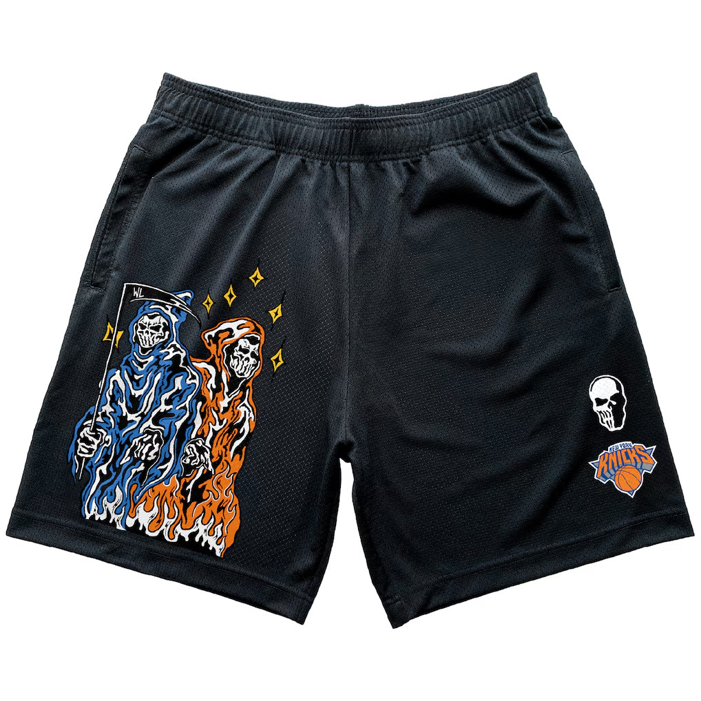 New York Knicks Merch 2026 NY Knicks Warren Lotas Reaper Shorts Black Gifts For Husband