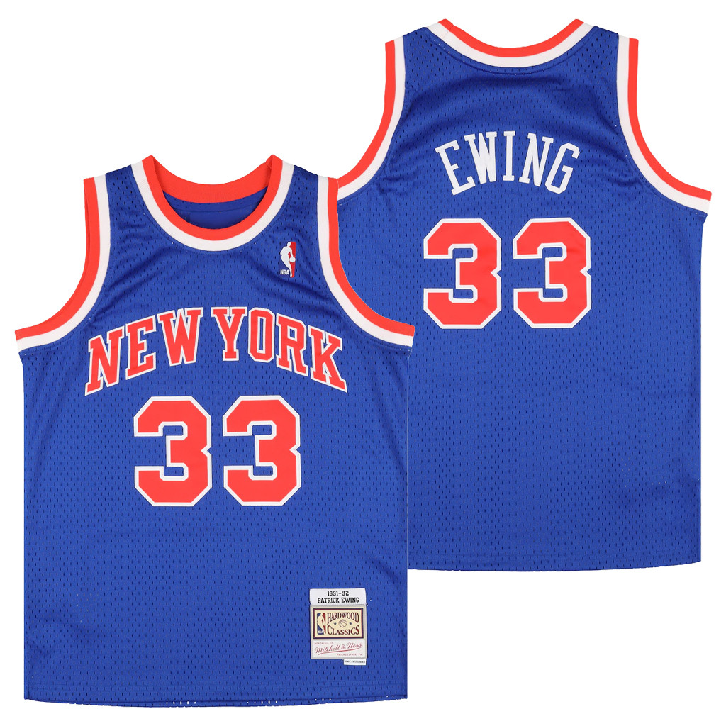 New York Knicks Merch 2026 Patrick Ewing #33 NY Knicks Swingman Jersey Gifts For Basketball Fan