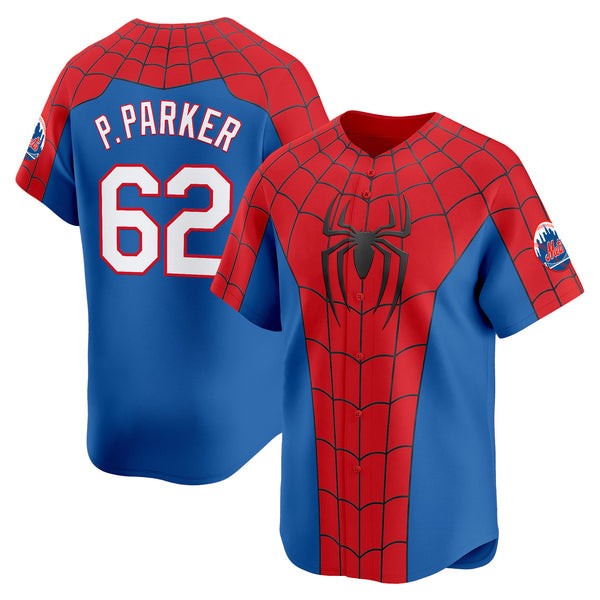 New York Mets X Spider Man Brand New Day 2026 Jersey #62 P Parker Jersey NY Mets Merch Gifts