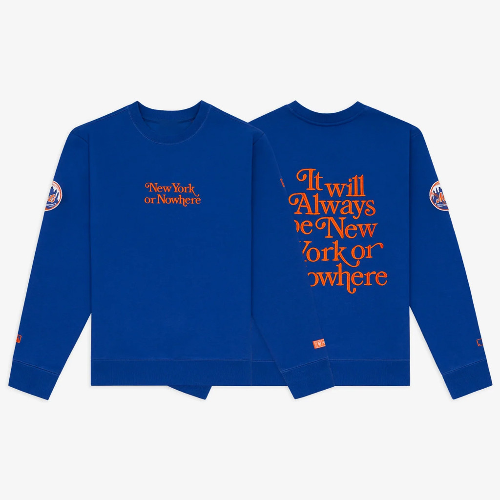 New York Or Nowhere Merch 2026 Mets Motto Crewneck Sweatshirt Baseball Lover Gift Ideas