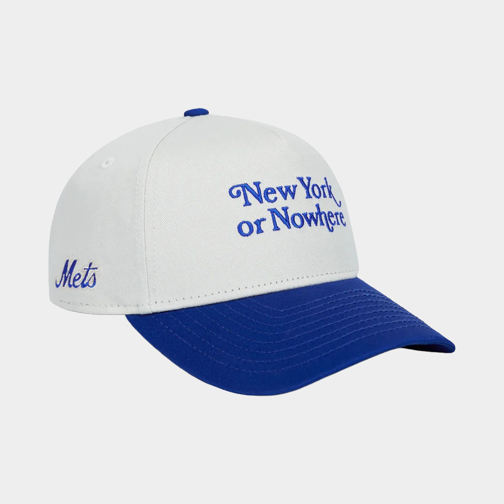 New York Or Nowhere Merch NYON X Mets Motto Embroidered Hat 2026 Baseball Enthusiast Gifts