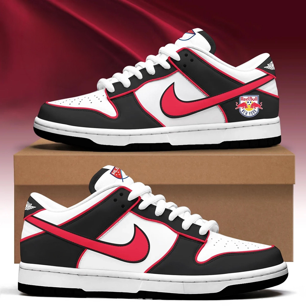 New York Red Bulls Shoes Sneakers Soccer Fan Gear NY Red Bulls Merch Gift For Dad