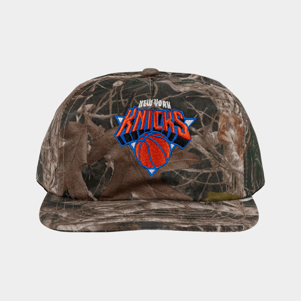 New York Sunshine Merch 2026 Chip Hunting Camo Snapback Hat Embroidered New York Knicks Cap