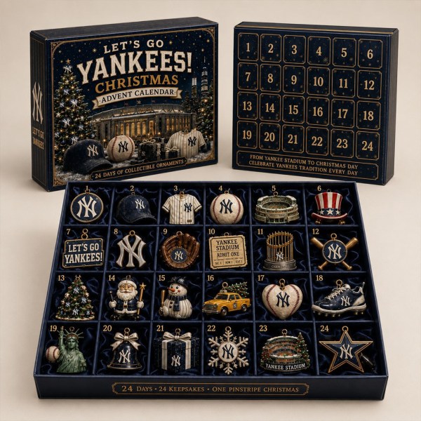 New York Yankees 24-Day Christmas Advent Calendar NY Yankees Merch Baseball Fan Gifts - Image 2