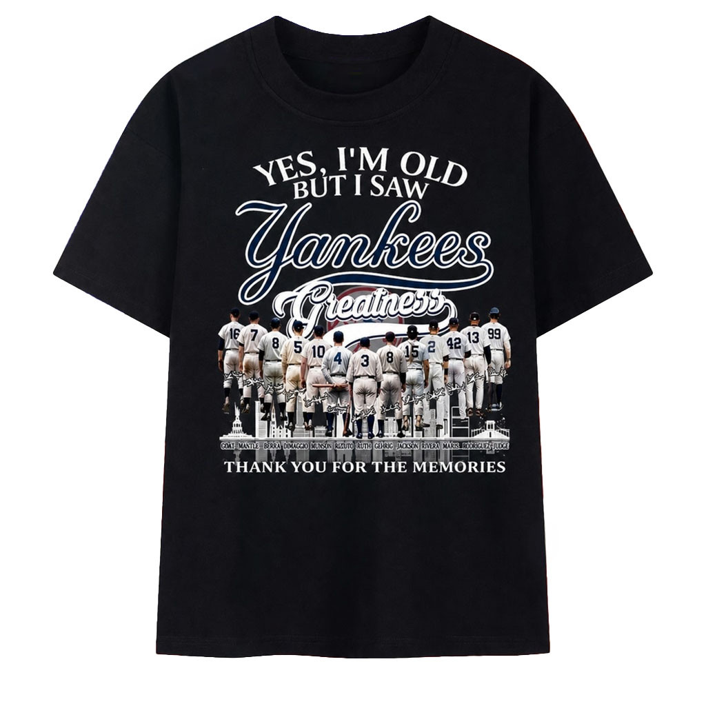 New York Yankees Greatness Legends Signatures Vintage Graphic T-Shirt NY Yankees Merch