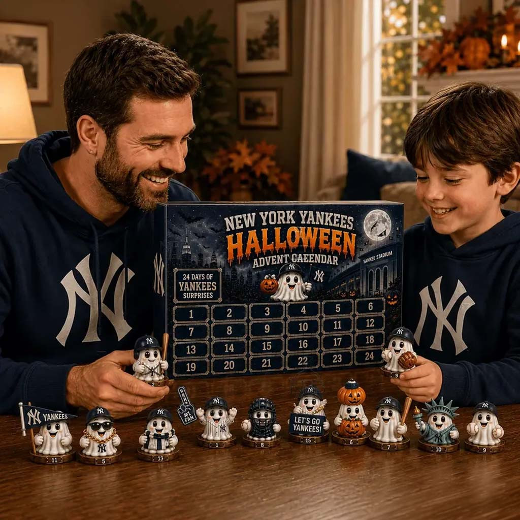 New York Yankees Halloween 2026 Advent Calendar Cute Ghost Countdown Calendar Yankees Merch