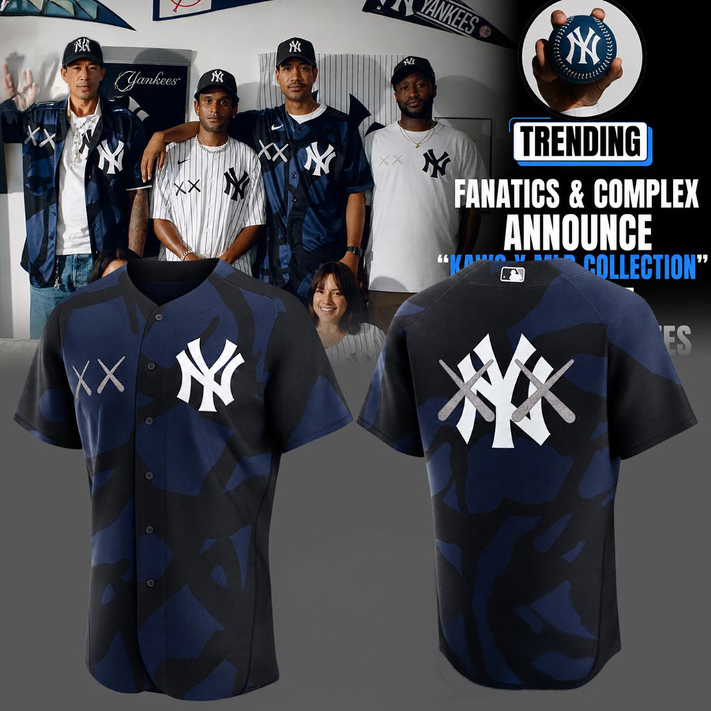 New York Yankees Merch 2026 KAWS X Game Night Baseball Jersey Birthday Gift For Brother