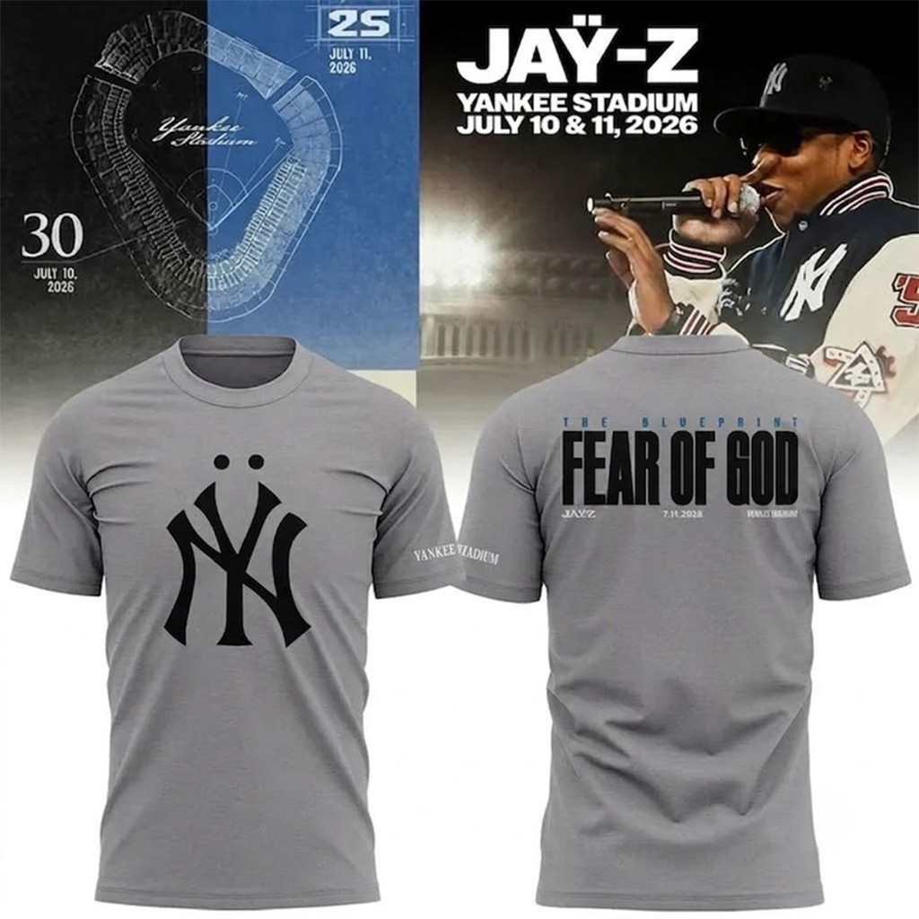 New York Yankees X Jay Z 2026 Yankees Stadium Concert Fear Of God Shirt Jay Z 30 Merch Fan Gift