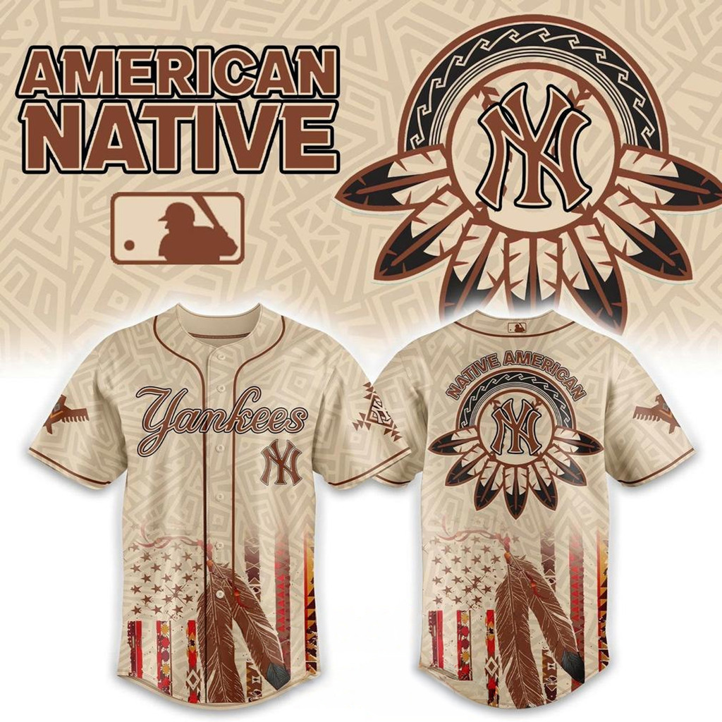 New York Yankees X Native American Heritage Baseball Jersey 2026 NY Yankees Merch Fan Gifts