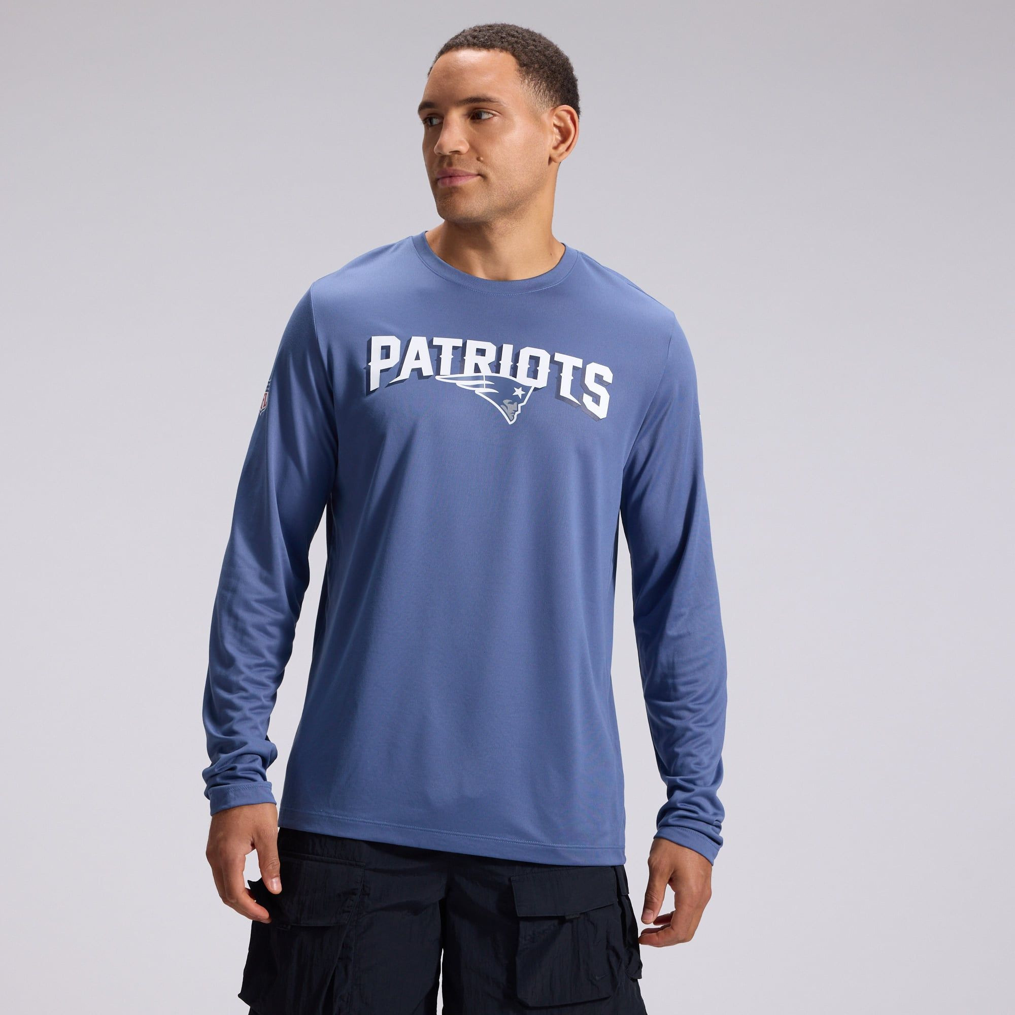 NFL Rivalries Merch New England Patriots Blue Long Sleeve Tee Best Football Related Gifts
