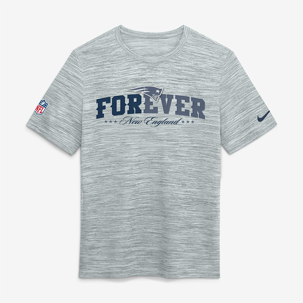 NFL Rivalries Merch New England Patriots Silver Tee Shirt Football Related Gift Ideas