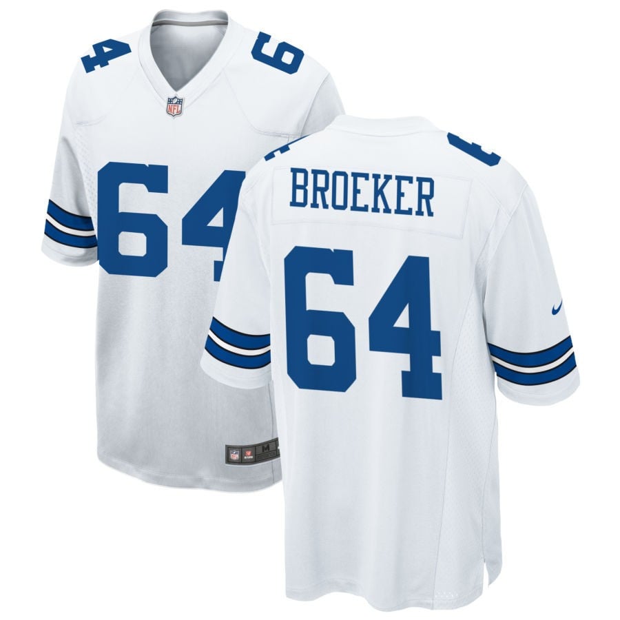 Nick Broeker Dallas Cowboys 2025 Game Jersey - White