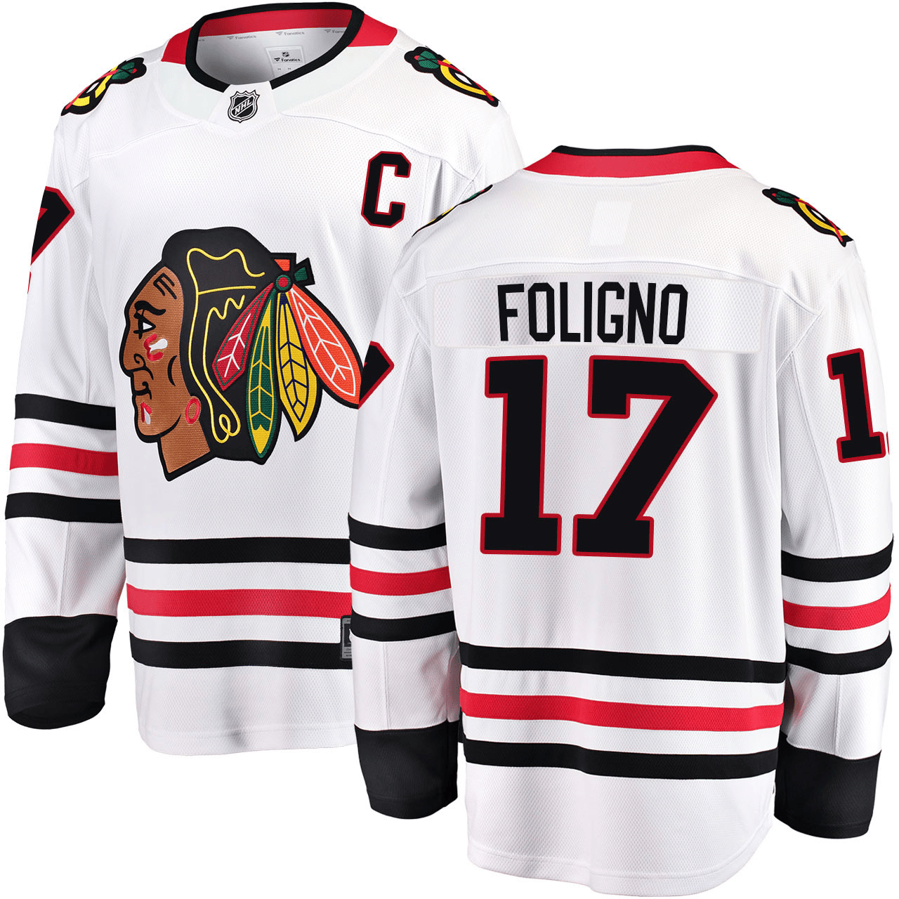 Nick Foligno Chicago Blackhawks 2025 Road Breakaway White Jersey