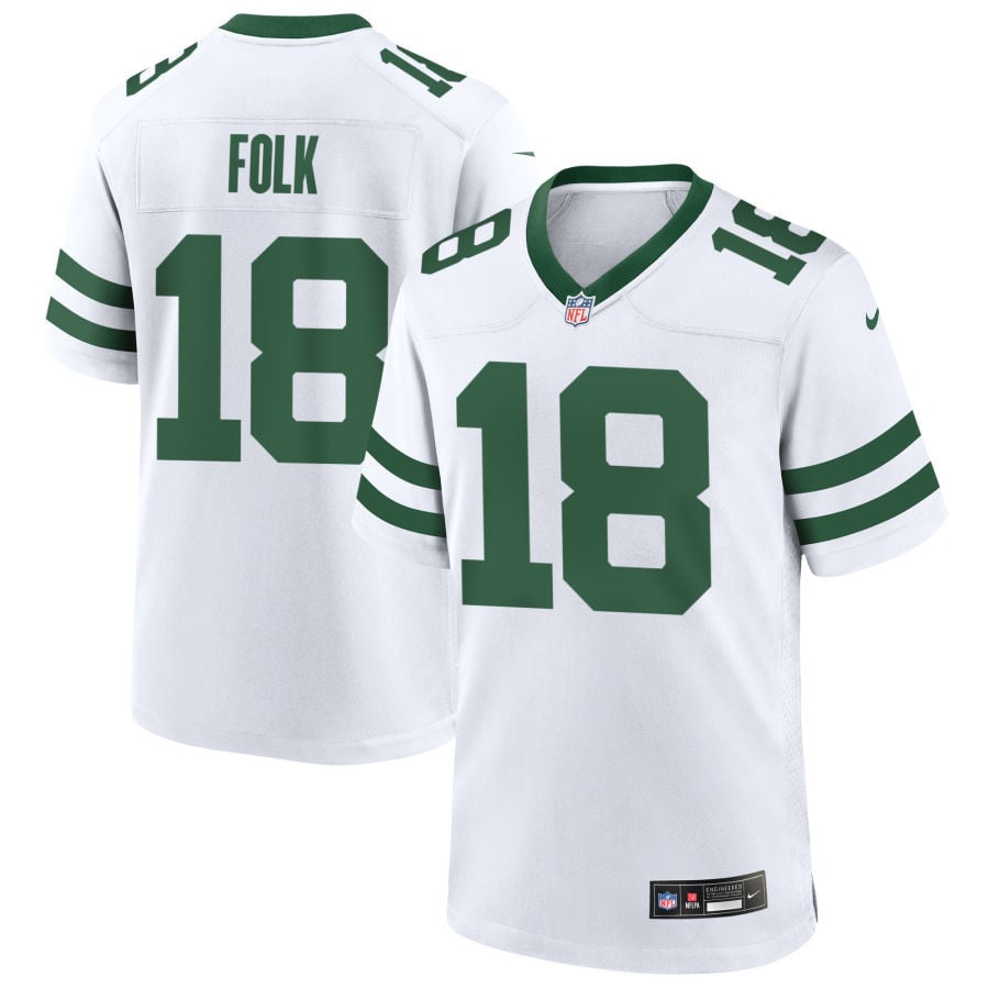 Nick Folk New York Jets 2025 Game Jersey - Legacy White